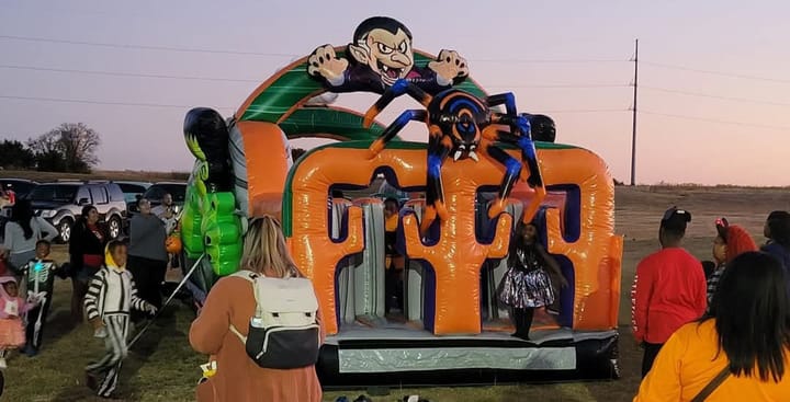 Photo of a bounce house.